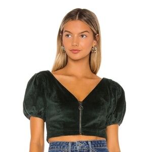 EUC Tularosa Tatum Top Emerald Green Corduroy